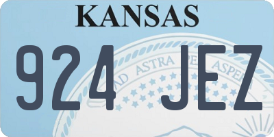 KS license plate 924JEZ