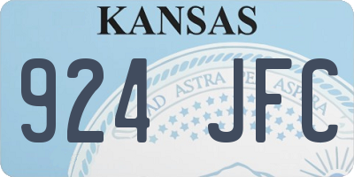 KS license plate 924JFC