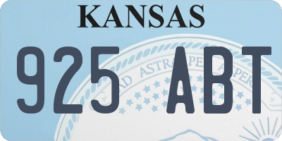 KS license plate 925ABT