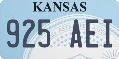 KS license plate 925AEI