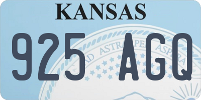 KS license plate 925AGQ