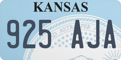 KS license plate 925AJA