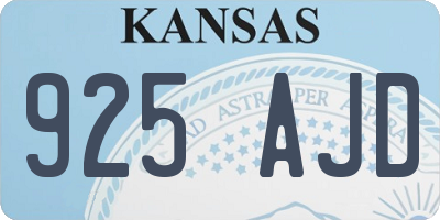 KS license plate 925AJD