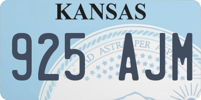 KS license plate 925AJM
