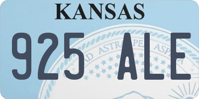 KS license plate 925ALE