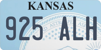 KS license plate 925ALH