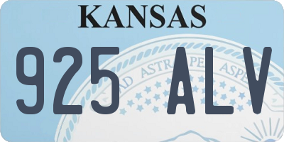 KS license plate 925ALV
