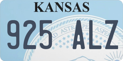 KS license plate 925ALZ
