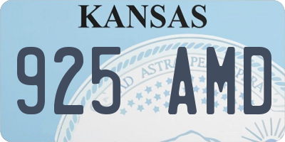 KS license plate 925AMD