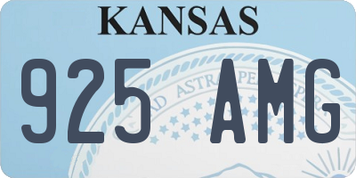 KS license plate 925AMG