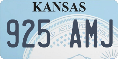 KS license plate 925AMJ