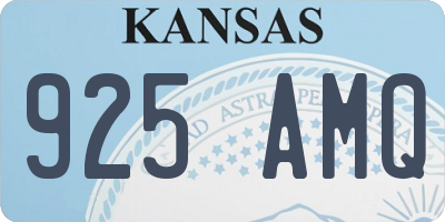 KS license plate 925AMQ