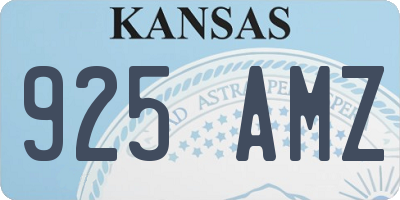 KS license plate 925AMZ