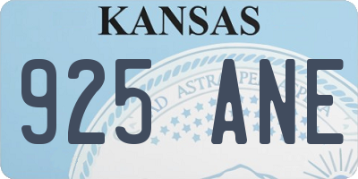 KS license plate 925ANE