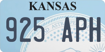 KS license plate 925APH