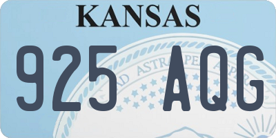 KS license plate 925AQG