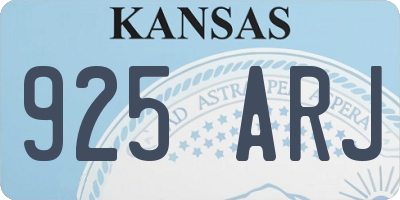 KS license plate 925ARJ