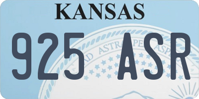 KS license plate 925ASR