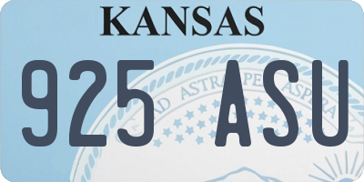 KS license plate 925ASU