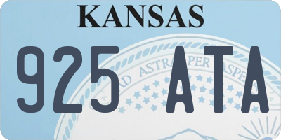 KS license plate 925ATA