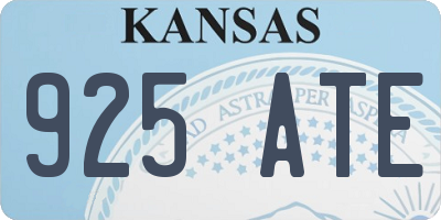 KS license plate 925ATE