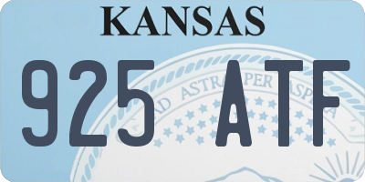 KS license plate 925ATF