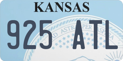 KS license plate 925ATL