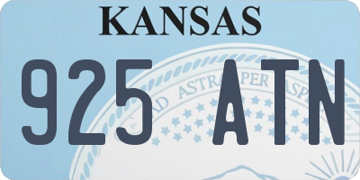 KS license plate 925ATN