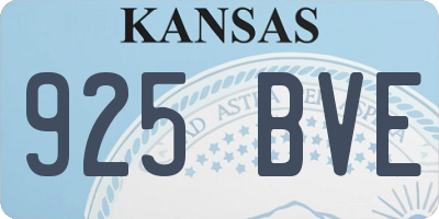 KS license plate 925BVE