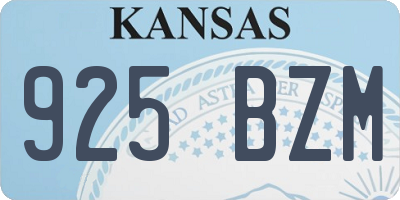 KS license plate 925BZM
