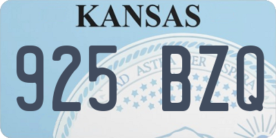 KS license plate 925BZQ