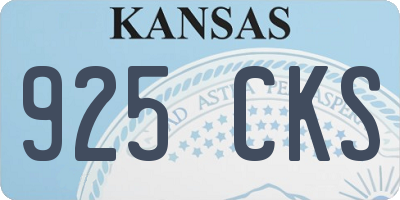 KS license plate 925CKS