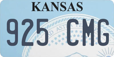 KS license plate 925CMG