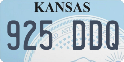 KS license plate 925DDQ