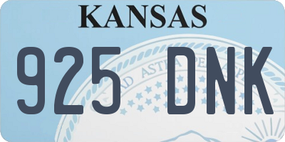 KS license plate 925DNK