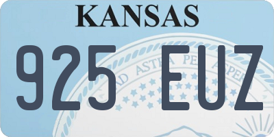 KS license plate 925EUZ