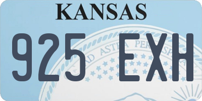 KS license plate 925EXH