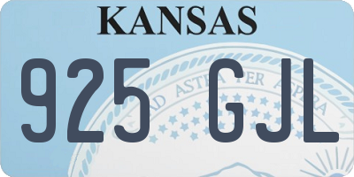 KS license plate 925GJL