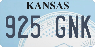KS license plate 925GNK
