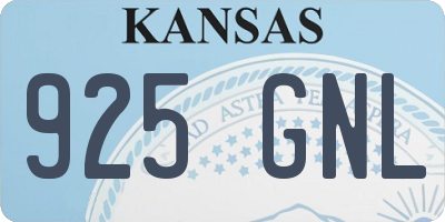 KS license plate 925GNL