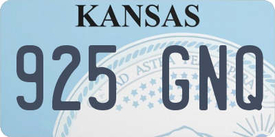 KS license plate 925GNQ