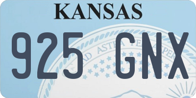 KS license plate 925GNX