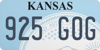 KS license plate 925GOG