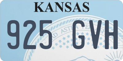 KS license plate 925GVH