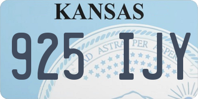 KS license plate 925IJY