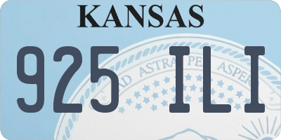 KS license plate 925ILI