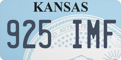 KS license plate 925IMF
