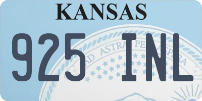 KS license plate 925INL