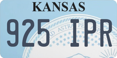 KS license plate 925IPR