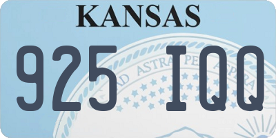 KS license plate 925IQQ